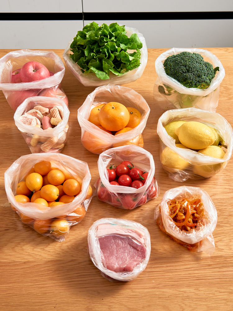 日本进口家用食品袋保鲜袋抽取式无需手撕水果保鲜冰箱冷藏收纳袋